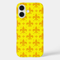 Yellow Fleur-de-lis Pattern Design 