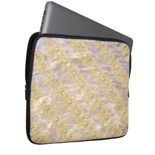 Yellow Flip Flops Sandals Computer Art Design Laptop Sleeve