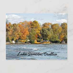 Yellow Float Plane Postcard