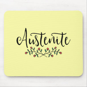 Yellow Floral Austenite Mouse Pad