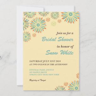 Yellow Floral Bridal Shower and Wedding Invitation