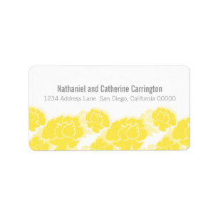 Yellow Floral Decadence Address Labels