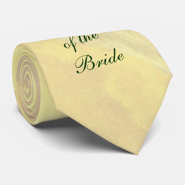 Yellow Floral Father of the Bride Tie (Rolled)