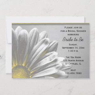 Yellow Floral Highlights Bridal Shower Invitation