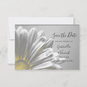 Yellow Floral Highlights Wedding Save the Date