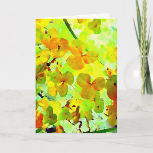 Yellow Floral Impressionist Art Photo Blank Inside Card