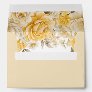Yellow Floral Invitation Envelope