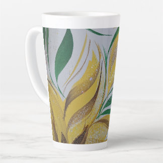Yellow Floral Latte Mug