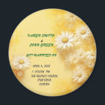 Yellow floral magnetic wedding favour magnet<br><div class="desc">Magnetic wedding favour- A long-lasting keepsake to remember your lovely date.</div>