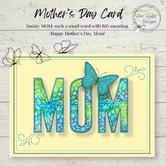 Yellow Floral Mother’s Day Card with Butterfly 
