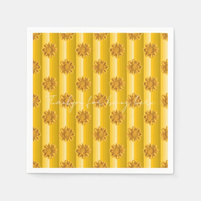 Yellow Floral Napkin (Front)