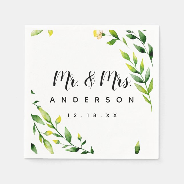 yellow floral napkin flower spring wedding summer (Front)