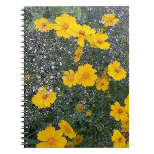 Yellow, floral, nature, flowering,flowers, nature, notebook