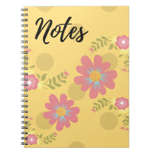 Yellow Floral Notebook
