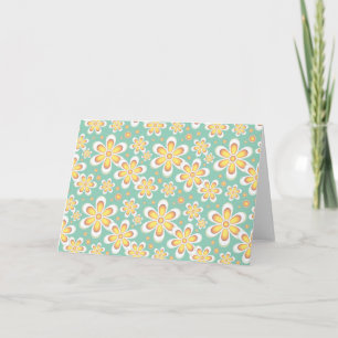 Yellow Floral Pattern Card