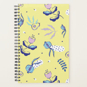 Yellow Floral Patterned Planner