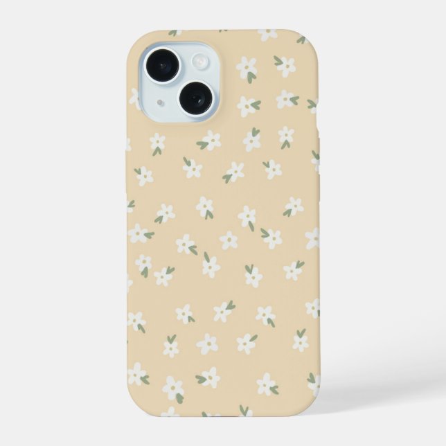 Yellow floral phone case (Back)