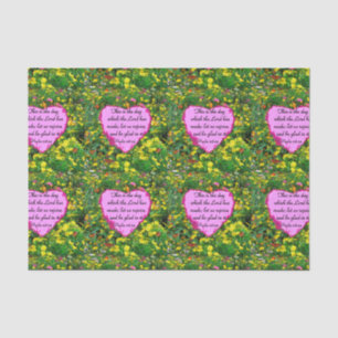 YELLOW FLORAL PSALM 118:24 PHOTO DESIGN TISSUE PAPER