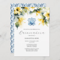 Yellow Floral Quinceanera