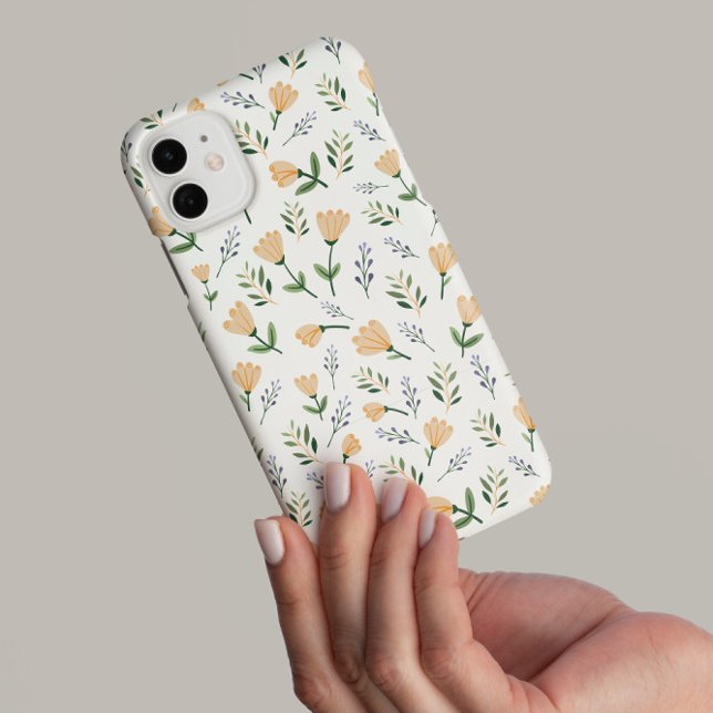 Yellow Floral Scandinavian Case-Mate iPhone Case (Creator Uploaded)