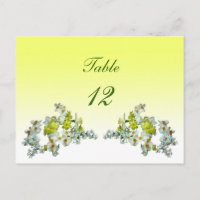 Yellow Floral Table Number