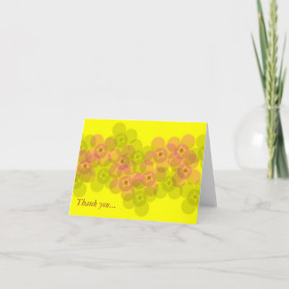 Yellow Floral Thank You Card