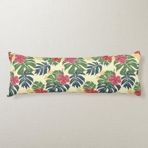 Yellow Floral Tropical Body Pillow