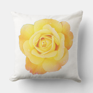 Yellow Floral Vintage Rose Flower Gift Favor Cushion