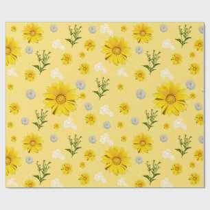 Yellow Floral Wrapping Paper
