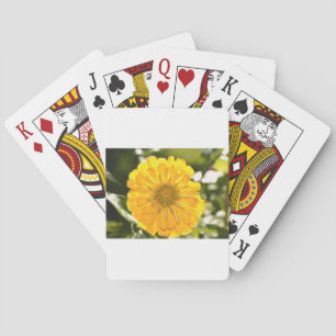 Yellow floral yellow flower yellow daisy playing cards