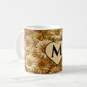 Yellow floral yellow sunflower yellow daisies coffee mug