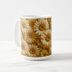 Yellow floral yellow sunflower yellow daisies  coffee mug