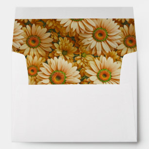 Yellow floral yellow sunflower yellow daisies  envelope