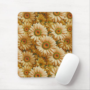 Yellow floral yellow sunflower yellow daisies mouse pad