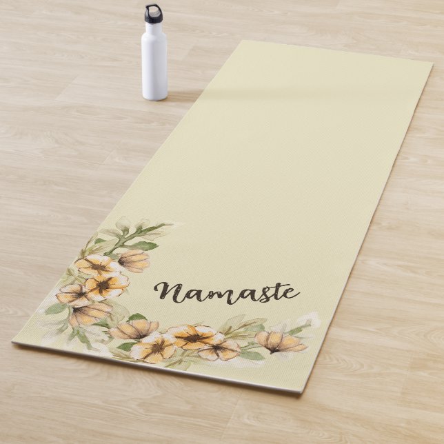 Yellow Floral Yoga Mat (In Situ)