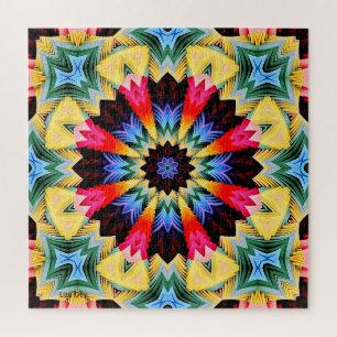 Yellow Flower Abstract Jigsaw Puzzle