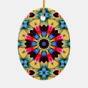 Yellow Flower Abstract Ornament