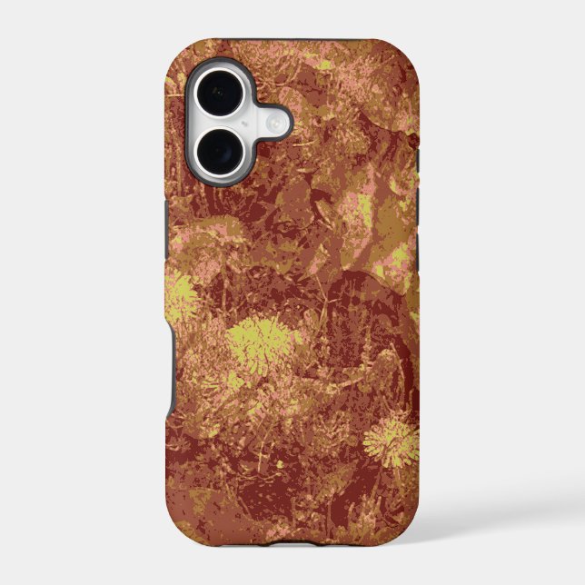 Yellow flower against leaf camouflage pattern (Back)