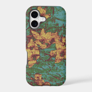 Yellow flower against leaf camouflage pattern 2