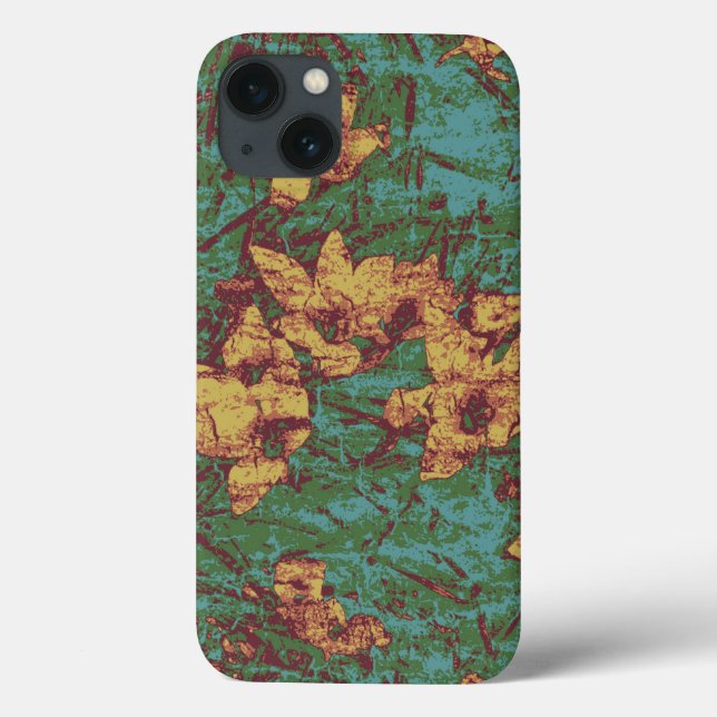 Yellow flower against leaf camouflage pattern 2 Case-Mate iPhone case (Back)
