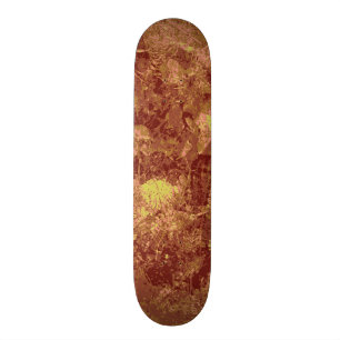 Yellow flower against leaf camouflage pattern skateboard