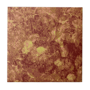 Yellow flower against leaf camouflage pattern tile