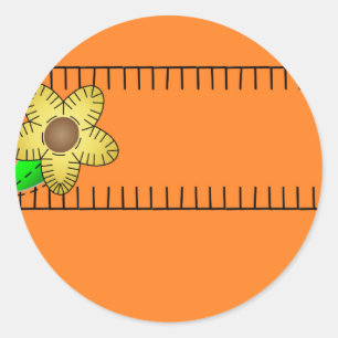 Yellow Flower Background Round Sticker
