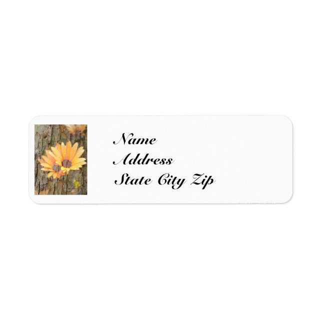 Yellow Flower Bark, NameAddressState City Zip Return Address Label (Front)