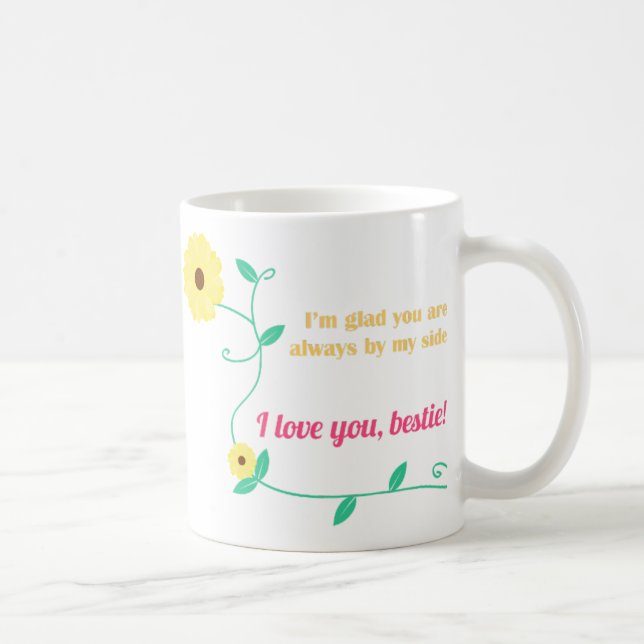 Yellow Flower Best Friend Mug (Right)