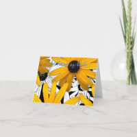 YELLOW FLOWER BLACK-EYED SUSAN PHOTO NOTE CARD