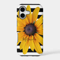 Yellow Flower Black White Stripes Name