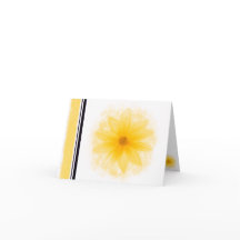 Yellow flower blank note card