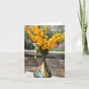 Yellow flower bouquet card