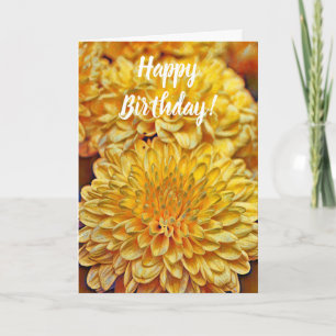 Yellow Flower Bright Burst Birthday Card